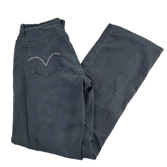 Levis 512 Perfectly Slimming Black Jeans Womens 8 Bootcut - Picture 1 of 14